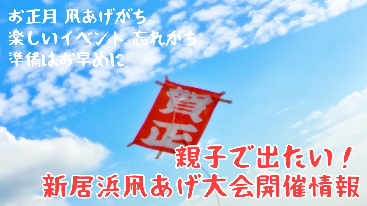 準備はお早めに!2020年1月19日 新居浜凧あげ大会開催情報!