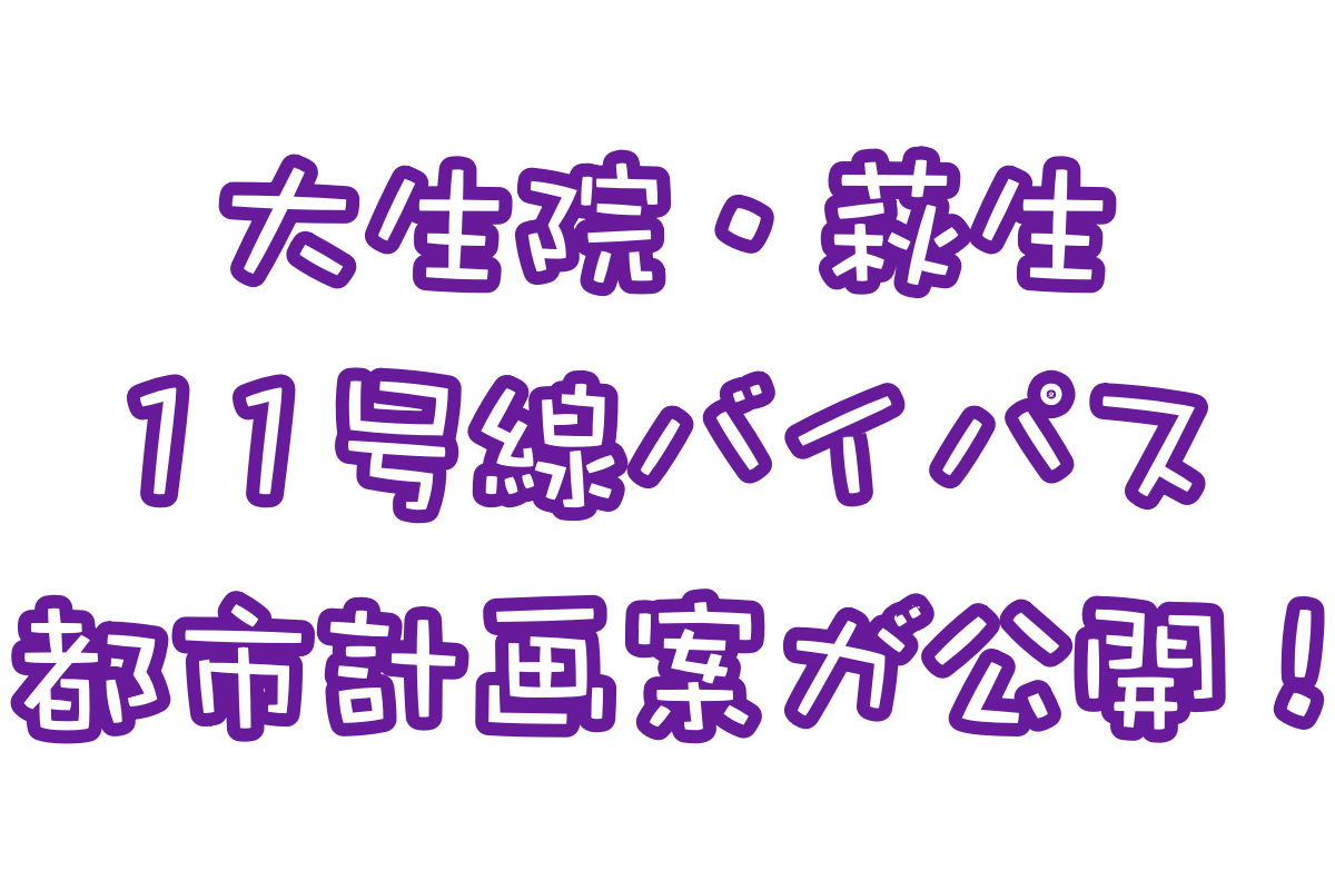 大生院・萩生 国道11号新居浜バイパス都市計画案を縦覧しよう!